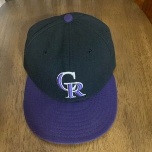 Colorado Rockies On Field Fitted Hat by New Era 59Fifty.